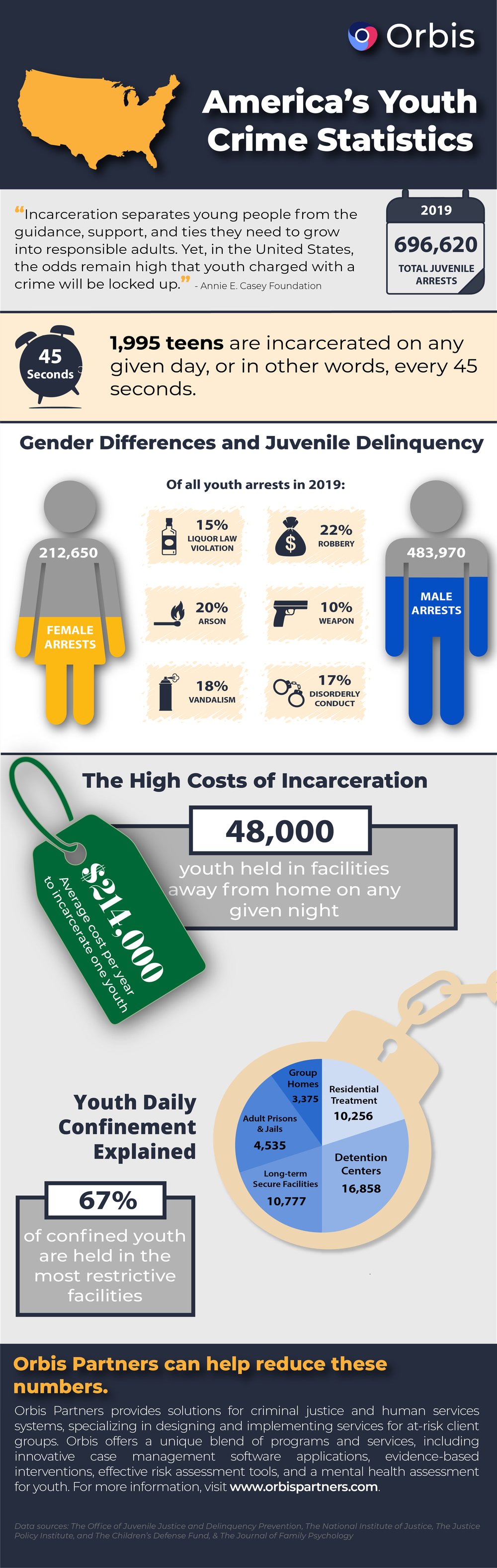 America's Youth Crime Statistics Infographic